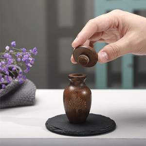 Small Keepsake Cremation <b>Urn</b> for Human <b>Ashes</b> with Wood Grain Finish Mini Personal Funeral <b>Urn</b> for <b>Pet</b> or Human <b>Ashes</b>, Decorative - Product Image 4