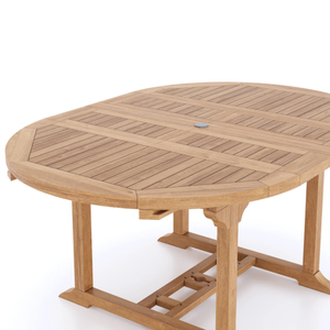 Mesa para exterior, tamaño 170x110x75, hecha de madera de teca antigua de calidad con un acabado impecable. - Product Image 3