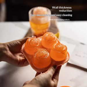 Moule à glaçons géants en silicone de qualité alimentaire pour whisky, facile à démouler, pour glaçons ronds et sphériques - Product Image 3
