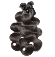 Expédition immédiate : Mèches de cheveux vierges chinois à pointe plate en kératine, ondulées, avec closure, double trame, longueur 10-24 pouces, noires