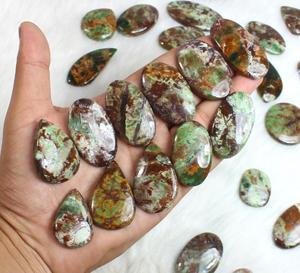 พลอยคาโบชองชุบโครเมี่ยมธรรมชาติขัดเงาสูงทรงหลวมจำนวนมากสำหรับทำจี้เงินทำมือ - Product Image 2