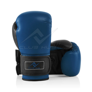 ถุงมือชกมวยหนังแท้สีพื้นปรับแต่งได้ ระบายความชื้น ทนทาน พร้อมเชือกผูกข้อมือ  สามารถใส่โลโก้ส่วนตัวได้-CLUBHUB INDUSTRIES - Product Image 1