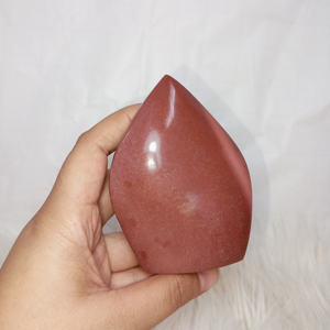 คริสตัลคริสตัลรูปเปลวเทียนแจสเปอร์ไม้สีชมพูสำหรับงานหัตถกรรมขนาด8-10ซม. - Product Image 2