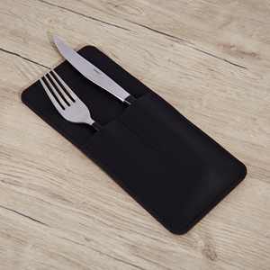 กล่องใส่ช้อนส้อมหนังอย่างดี ทนทาน พกพาสะดวก กันน้ำ กันกระแทก เหมาะสำหรับการเดินทาง ปิกนิก และตั้งแคมป์ - Product Image 5