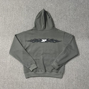 Conjunto de Sudadera con Capucha y Pantalones Deportivos de Invierno para Hombre, Estampado, Grueso, 100% Algodón, Transpirable, de Secado Rápido, Informal, Holgado, para Fitness - Product Image 3