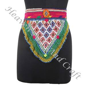 Vintage Belt Belly Dance Bead Afghani Traditional Waist Belt Kuchi Tribal BB083A Old Banjara Real Vintage Handmade <b>Beaded</b> Belts - Product Image 4