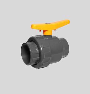 La válvula de bola de unión única de PVC de alta calidad más vendida para aplicaciones acuáticas, químicas e industriales disponibles para la venta - Product Image 1