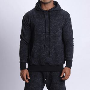 Sweat-shirts à capuche en molleton de qualité supérieure, personnalisés, style streetwear, effet délavé à l'acide, vintage, double couche, poches effet délavé à l'acide - Product Image 2