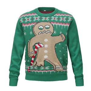 เสื้อสเวตเตอร์ถักคอกลมของผู้ชายเสื้อสเวตเตอร์ระบายอากาศได้ดีแขนยาวไซส์พิเศษใส่ในฤดูหนาวอบอุ่นป้องกันการเกิดขนแห้งเร็ว2024ตามสั่ง - Product Image 4