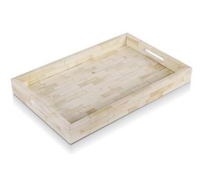 Bandeja de nácar para uso doméstico en hoteles, bandeja personalizada con forma rectangular para fiestas, restaurante, mesa de comida, bandeja para servir de alta calidad - Product Image 3