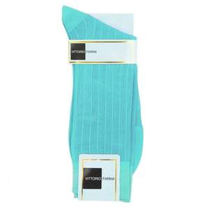 Calcetines de Vestir para Hombre Vittorio Farina, Antideslizantes, de Alta Calidad, Diseño Acordonado, Color Negro (Paquete de 3) para Uso Diario - Product Image 1