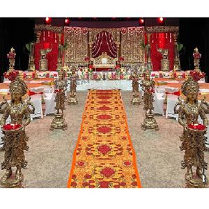 ของตกแต่งห้องโถงงานแต่งงานของอินเดียใต้โถงทางเดินในงานแต่งงานธีม mughal สำหรับผู้หญิงของตกแต่งเวทีงานแต่งงานแบบดั้งเดิม - Product Image 1