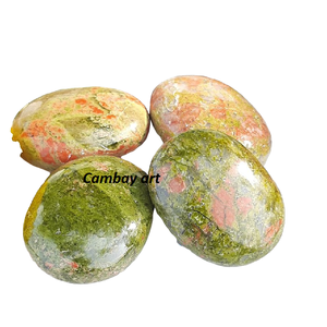 High Quality Unakite <b>Crystal</b> Palm Stone Natural <b>Raw</b> Rough Carved Religious Decoration Perfect Light Theme <b>Crystal</b>-Wholesale - Product Image 2