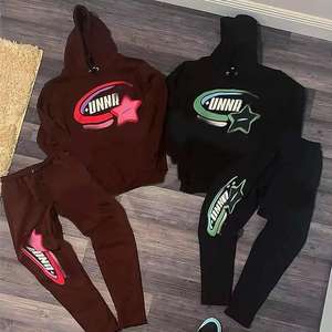 Ensemble de vêtements de sport à logo personnalisable pour hommes 100% coton respirant décontracté haute qualité survêtement y compris sweat à capuche uni hiver - Product Image 4