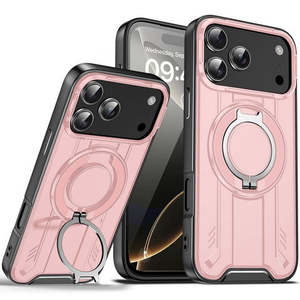 Funda con Anillo Magnético Giratorio para iPhone 18 Pro Max, iPhone 17 Pro Max, Color Rosa - Product Image 1
