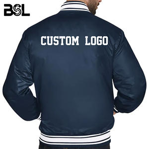 Chaqueta de bombardero de Universidad personalizada unisex, chaqueta de deportes de invierno de satén bordado con apliques completos con logotipo de equipo, diseño Letterman - Product Image 2