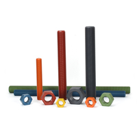 Boulons à tige filetée ASTM A193 Grade B7 avec oxyde noir/PTFE et écrous hexagonaux lourds A194 2H / Gr.7