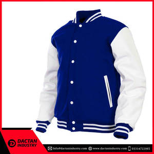 Precio al por mayor por encargo de los hombres de alta calidad Letterman chaqueta de lana con capucha tela de lona barato equipo de béisbol Versity chaquetas - Product Image 5
