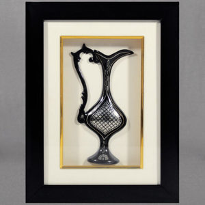 Jarra de Metal con incrustaciones de plata ecológica hecha a mano, marco de jarrón, colgante de pared, decoración del hogar, pieza de muestra para ocasiones navideñas Diwali - Product Image 1