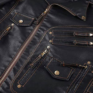 2025 nouveau Style léger blanc coupe-vent hommes vestes en cuir vêtements personnalisé mode populaire hommes veste en cuir - Product Image 4