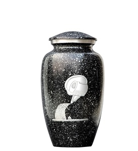 Adult Cremation Urns for Male/Female Funeral Urn for Human Ashes Decorative Urns for Ashes <b>Large</b> <b>Keepsake</b> <b>Box</b> (Black) - Product Image 1