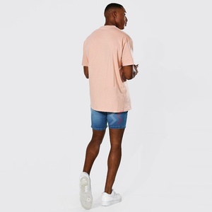 OEM Classic Blue High Quality Casual <b>Jeans</b> Cotton Custom Logo Washed <b>Men</b> Baggy Denim Shorts Solid High Street Style Quick Dry - Product Image 5