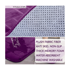 Nouveau ensemble de tapis de salle de bain de luxe tapis de bain à eau super absorbant tapis antidérapant Rectangle ensemble tapis de bain d'Inde - Product Image 5