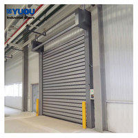 Puerta Industrial Enrollable de Alta Velocidad con Lamas de Aluminio de 40 mm de Espesor y Cubierta de Acero Inoxidable o Acero