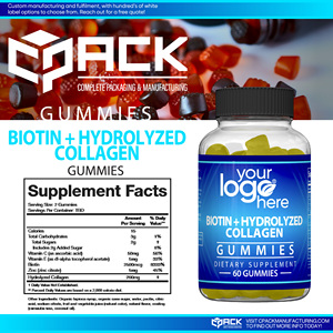 USA Made Chất lượng cao cấp bán buôn Biotin + Collagen thủy phân Gummies hợp đồng sản xuất nhãn hiệu riêng chế độ ăn uống bổ sung - Product Image 3