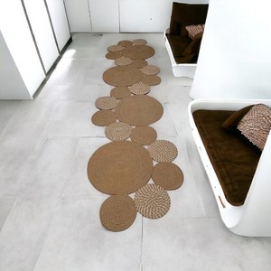 Wholesale Custom Natural Woven Water Hyacinth Placemats Seagrass Thick Rattan <b>Round</b> Non-Slip Handmade Braided Dinner <b>Tablemat</b> - Product Image 1