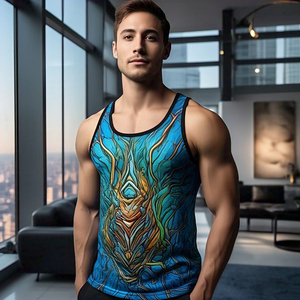 เสื้อกล้ามผู้ชายผ้าโพลีเอสเตอร์ซับลิเมชันเสื้อกล้ามแขนกุด100% - Product Image 2