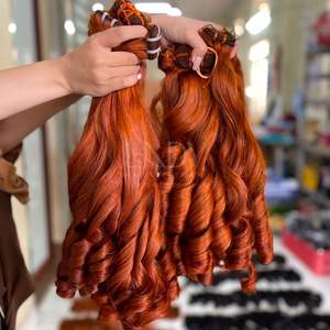 Extensiones de cabello humano vietnamita con cierre y paquetes de colores hinchables a precio al por mayor - Product Image 1