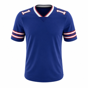 Custom American Football Jersey Sublimation Team Jerseys Wholesale Cheap Breathable <b>Men</b> Adult 100% Polyester Short Sleeve - Product Image 1