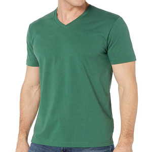 Camisetas de Cuello en V para Hombre, Manga Corta, Alta Calidad, Estilo Casual, 100% Algodón, Camisetas Extra Grandes, Impresión de Logotipo Personalizada 2026 - Product Image 3