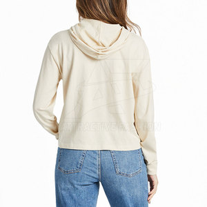 Custom Design Low MOQ Women Boxy Hoodie Soft Cotton <b>Blend</b> Women Boxy Hoodie Durable Casual Outfit Collection - Product Image 2