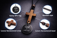 Etiqueta Colgante con Versículo Bíblico para Coche, NFC, 13.56MHz, NTAG 213, Control de Acceso, Etiqueta de Madera con Símbolo de Fe para Colgar en el Coche, Accesorios Decorativos