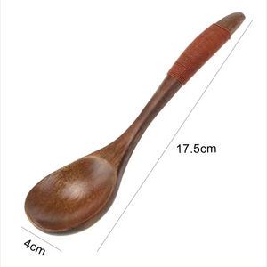 Cuchara de madera de bambú reutilizable ecológica de tendencia de fábrica de Vietnam cuchara de madera para servir hecha a mano para viajes y estadía en el hogar - Product Image 2