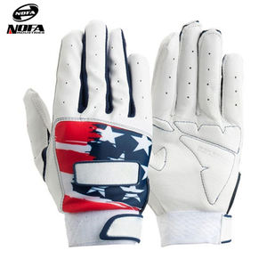 Gants de frappeur de baseball professionnels de vente chaude en cuir PU souple Logo personnalisé antidérapant pour les jeunes et les adultes - Product Image 5