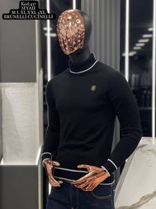 Pull jacquard tricoté pour homme OEM, manches longues, 100 % coton, chaud, anti-plis, coupe confortable pour usage quotidien décontracté - Product Image 4