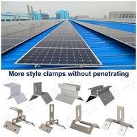 Penjepit Pemasangan Atap Surya SUPER SOLAR untuk Sistem Pemasangan Panel Surya Atap Logam, Braket Penjepit Atap