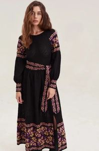 2024 última colección verano Sexy moda Victoria elegante ucraniano bordado mangas completas para ropa de mujer vestido Ucraniano - Product Image 2