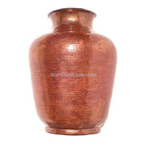 Vases à fleurs en métal couleur cuivre au Design martelé pour mariages événements fêtes décoration Vase à fleurs fait main de grande taille - Product Image 2