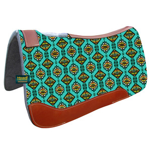 Export Quality Western Horse Riding Gear Contoured <b>Felt</b> Saddle <b>Pad</b> Aztec Printed <b>Felt</b> Saddle <b>Pads</b> Multiple Graphics Available - Product Image 3