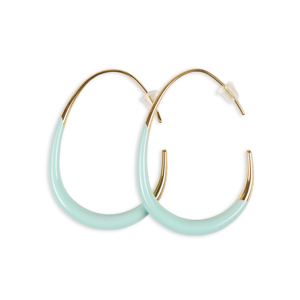 CUCOCUCA YXQ E381 Orecchini a Cerchio in Acciaio Inossidabile e Smalto, Design Moderno e Pulito con Accenti Lucidi e Tocco di Colore Fresco - Product Image 1