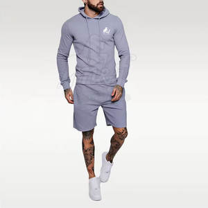 Ensemble sweat à capuche et short assortis pour hommes avec cordon de serrage et poche style sweat à capuche à manches courtes et ensemble short - Product Image 6