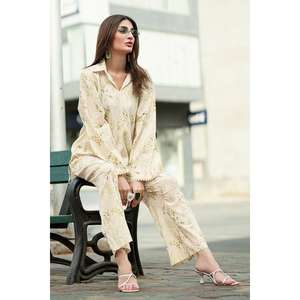 Conjunto de 2 Piezas IUSTTS-855 Estilo Bohemio con Textura Ondulada, Talla XS/XS, Primavera/Verano, con Pantalones Cortos - Product Image 2