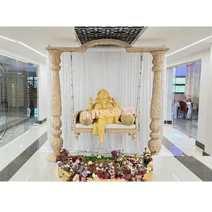 Wedding Foyer Ganesha su altalena per ingresso Maharani Wedding altalena in legno per Foyer Indian Wedding mandrap ingresso Ganesha Decor