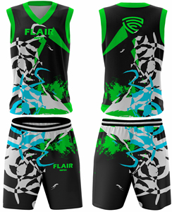 Ensemble de maillots de sport personnalisables de haute qualité pour homme Vêtements de basket-ball respirants avec impression numérique comprenant des hauts et des shorts - Product Image 3