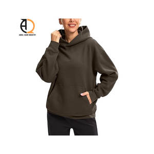 Sudadera con Capucha Extra Grande para Mujer, Estilo Casual, Holgada, con Hombros Caídos, de Felpa - Product Image 1