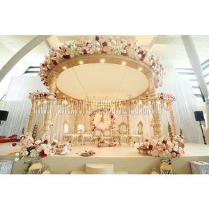 Most Popular Radhika Mandap for Grand Indian Weddings <b>Stage</b> Colourful Backdrop With Paisley <b>Props</b> perfect <b>stage</b> decoration - Product Image 1